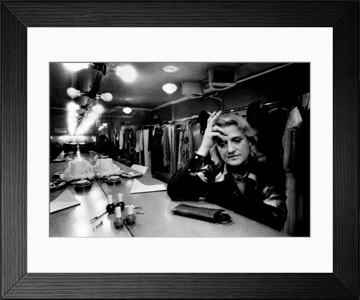Framed Print : Dancer Murrays manageress, Doreen Dale, in the deserted dressing room she used in Framed Print : Dancer Murrays manageress, Doreen Dale, in the deserted dressing room she used in