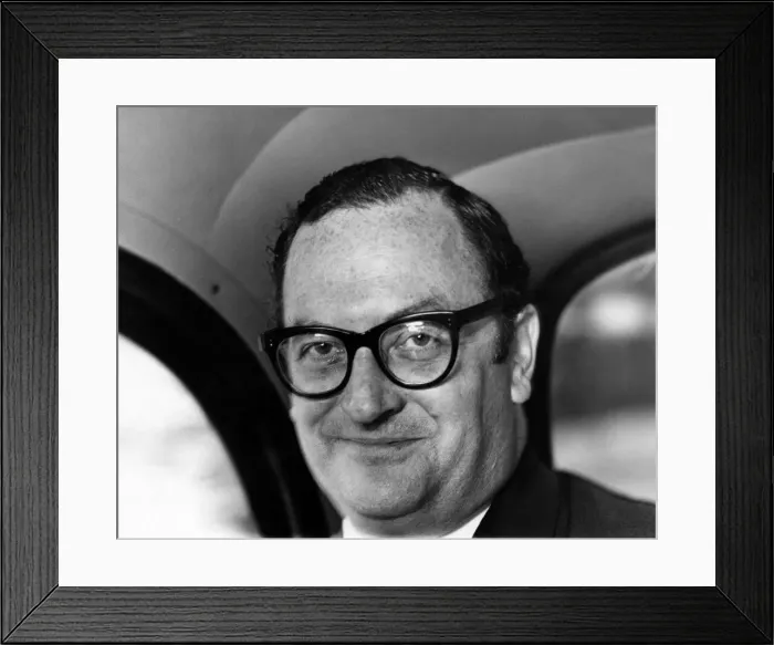 Framed Print : British Trade Union Leader Clive Jenkins seen today in a London taxi. June 1969 P012618 Framed Print : British Trade Union Leader Clive Jenkins seen today in a London taxi. June 1969 P012618