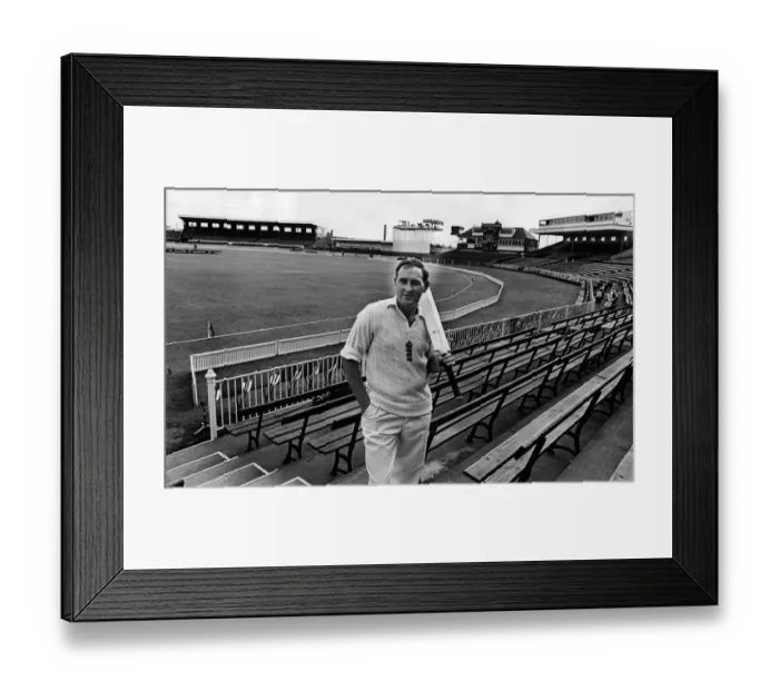 Framed Print : Test cricketers at Old Trafford. Ray Illingworth, who will skipper the side for the first Framed Print : Test cricketers at Old Trafford. Ray Illingworth, who will skipper the side for the first