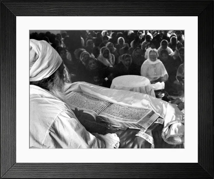 Framed Print : Religion: Reading for World Peace. Saint Priti Paul Singh Sayyad of Patiala, India Framed Print : Religion: Reading for World Peace. Saint Priti Paul Singh Sayyad of Patiala, India