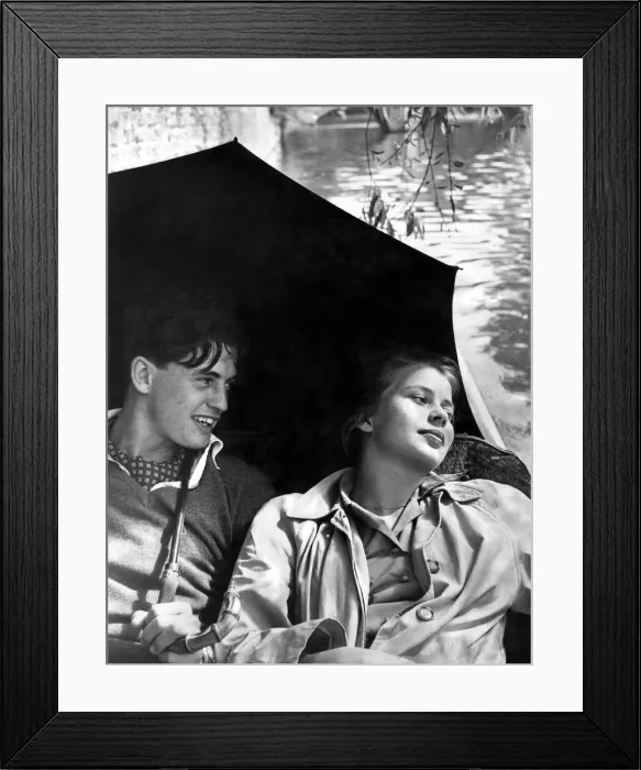 Framed Print : The Language lesson or German without tears: The place is the river Cam at Cambridge