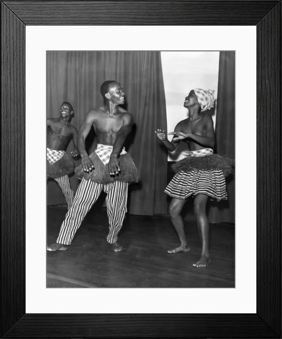 Framed Print : Entertainment: Dancers. The topless way To the throbbing music of native instruments Framed Print : Entertainment: Dancers. The topless way To the throbbing music of native instruments