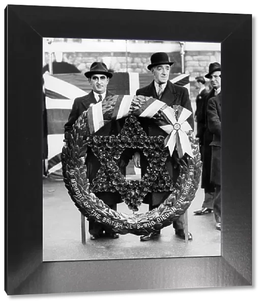Jewish Ex-Soldiers Parade. Mr. Jack White, V. C. and (right) Mr. L. Keysor, V. C