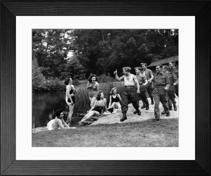 Framed Print : You ve earned it, Girl war workers on holiday at the women War Workers Holiday camp Framed Print : You ve earned it, Girl war workers on holiday at the women War Workers Holiday camp