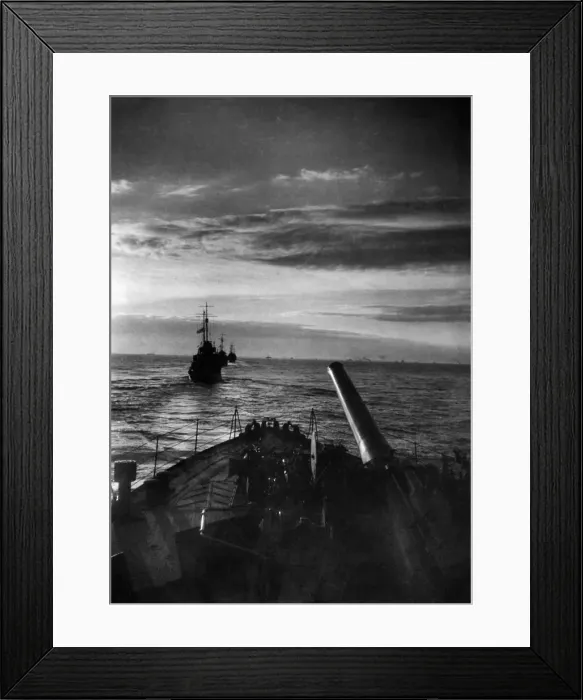 Framed Print : World War II: Battle for the Atlaritic. Into the sunset steam the ships of the world Framed Print : World War II: Battle for the Atlaritic. Into the sunset steam the ships of the world