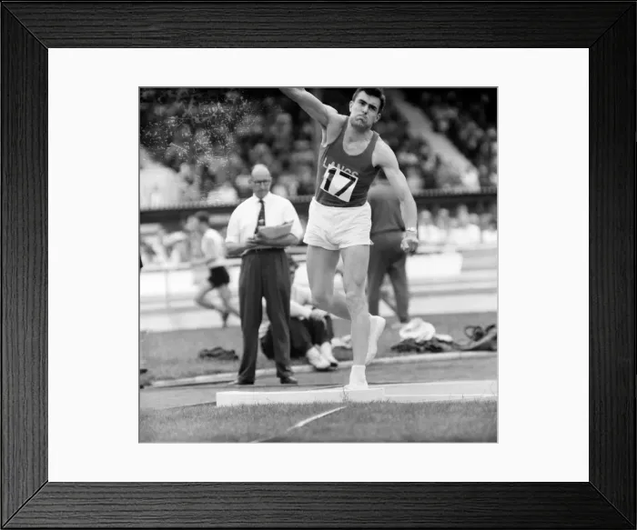 Framed Print : Whitsun British Games at White City, London. Athletics. June 1960 M4306