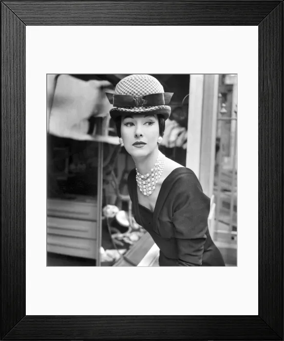 Framed Print : 1960s Hat Fashions. June 1960 M4406-002