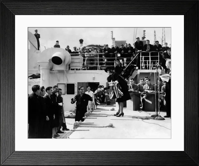 Framed Print : World War II: Hospital Ships. The mayor of Southampton (Mrs Dyas Framed Print : World War II: Hospital Ships. The mayor of Southampton (Mrs Dyas
