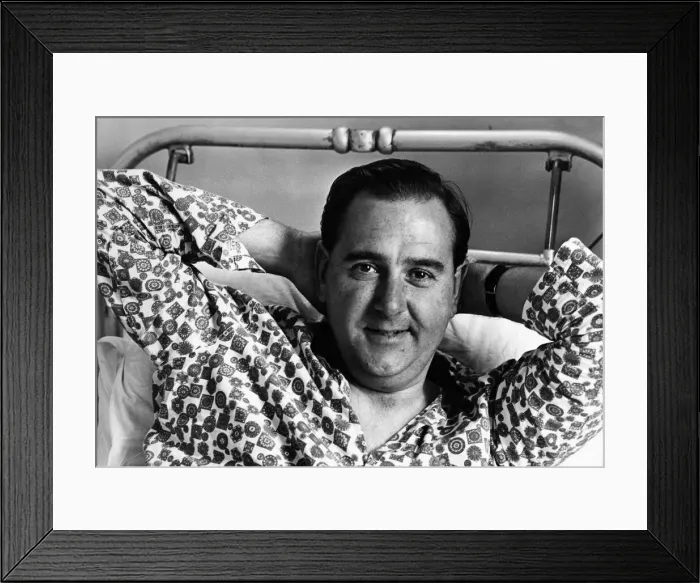 Framed Print : Colin Cowdrey in hospital. Cricketer Colin Cowdrey in St Framed Print : Colin Cowdrey in hospital. Cricketer Colin Cowdrey in St