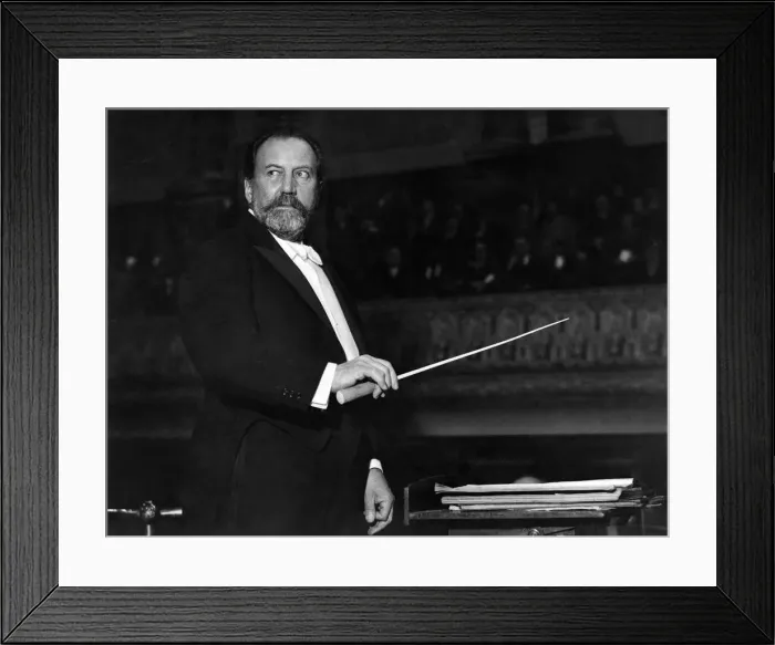 Framed Print : Sir Henry Wood, forever associated with the Promenade Concerts which he conducted for Framed Print : Sir Henry Wood, forever associated with the Promenade Concerts which he conducted for