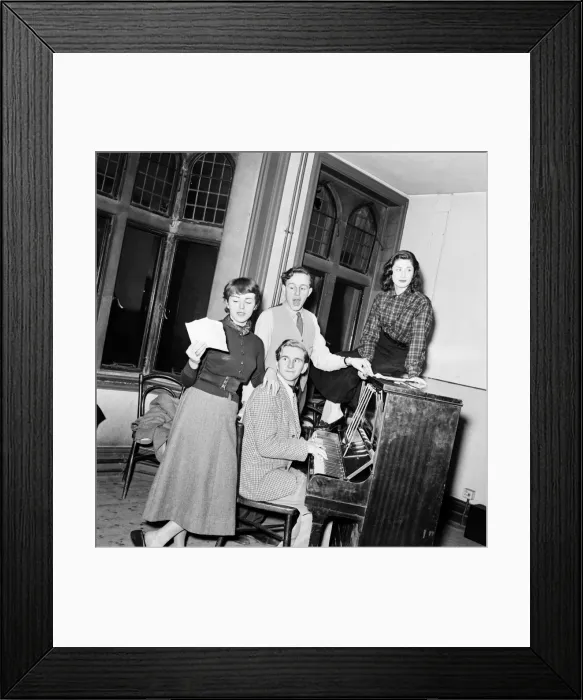 Framed Print : From left to right on print: Princess Mariga von Urach, Mr. Andrew Johnston at piano Mr Framed Print : From left to right on print: Princess Mariga von Urach, Mr. Andrew Johnston at piano Mr
