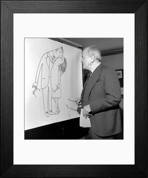 Framed Print : An Exhibition of British and American Humorous Art was opened today by Sir Gerald Kelly Framed Print : An Exhibition of British and American Humorous Art was opened today by Sir Gerald Kelly