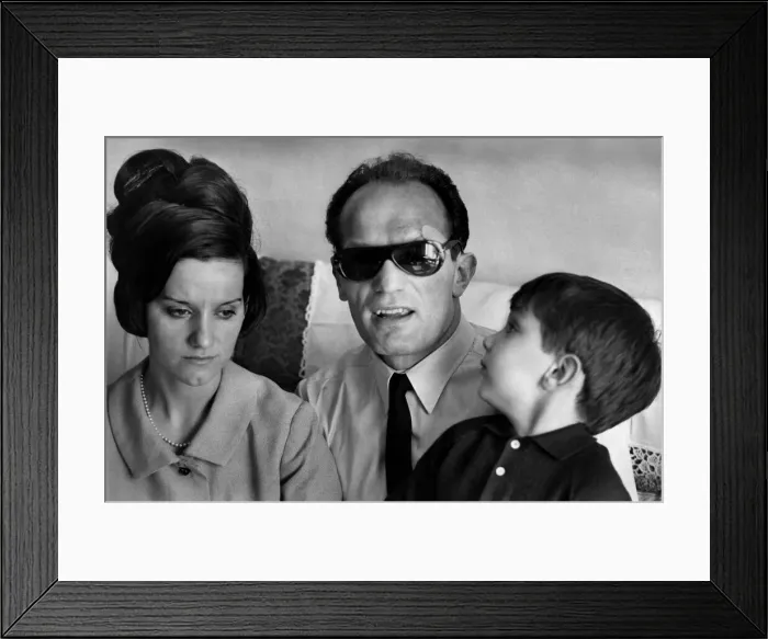 Framed Print : Henry Cooper and family at his Wembley home. May 1966 P012492 Framed Print : Henry Cooper and family at his Wembley home. May 1966 P012492