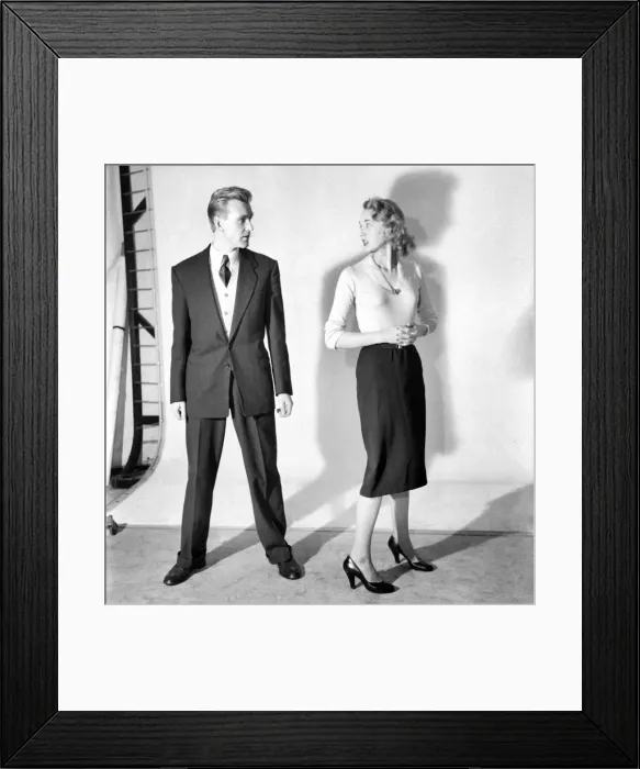 Framed Print : Romance: Couple in the studio used for kiss and make up feature. November 1953 D6657 Framed Print : Romance: Couple in the studio used for kiss and make up feature. November 1953 D6657