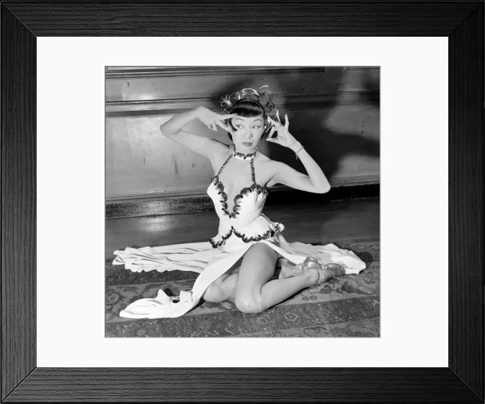 Framed Print : Entertainment Dance. Miss Jadin Wong is a Chinese dancer now playing at the Savoy Hotel