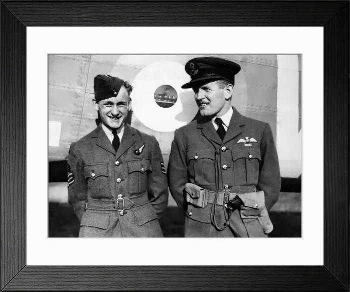 Framed Print : Sgt. John Hannah V. C. with Pilot Officer C. A. Connor D. F. C. killed. October 1940 P011343 Framed Print : Sgt. John Hannah V. C. with Pilot Officer C. A. Connor D. F. C. killed. October 1940 P011343