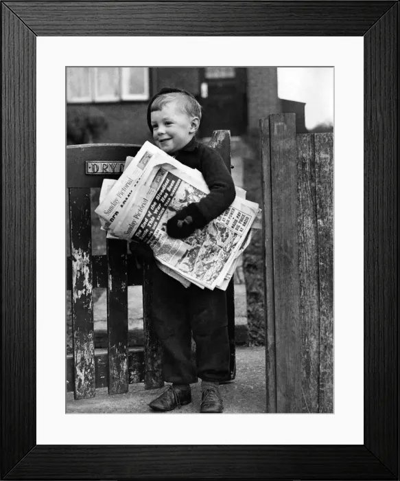 Framed Print : Newspaper for the forces collected by Peter. Canterbury. March 1944 P012164