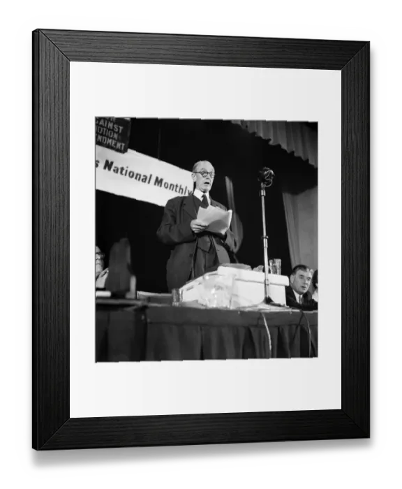 Framed Print : Labour Party Conference 1953: Arthur Greenwood (chairman) at 1st session Framed Print : Labour Party Conference 1953: Arthur Greenwood (chairman) at 1st session