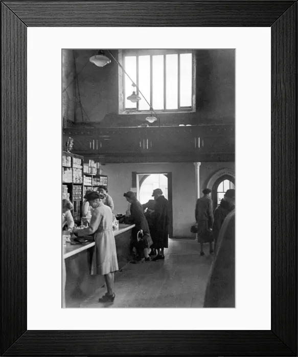 Framed Print : A general view of the shop inside the church. The balcony Framed Print : A general view of the shop inside the church. The balcony