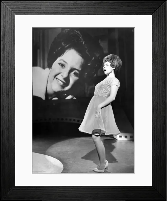Framed Print : American pop star Brenda Lee filming at the B. B. C. T. V. studios, Dickenson road Framed Print : American pop star Brenda Lee filming at the B. B. C. T. V. studios, Dickenson road