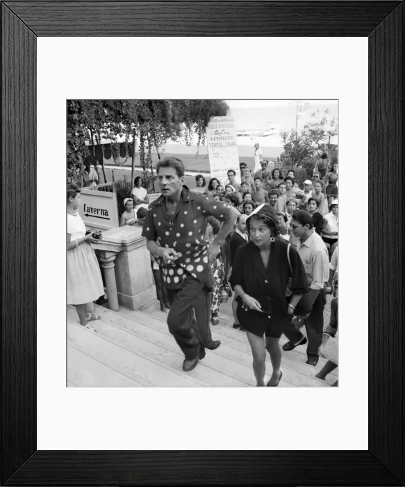 Framed Print : Venice Film Festival 1953. French actor Jean Pierre Aumond seen here with Luciana Ausk a