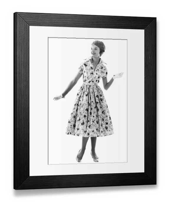 Framed Print : Reveille Dress Fashion. June 1958 P011128 Framed Print : Reveille Dress Fashion. June 1958 P011128