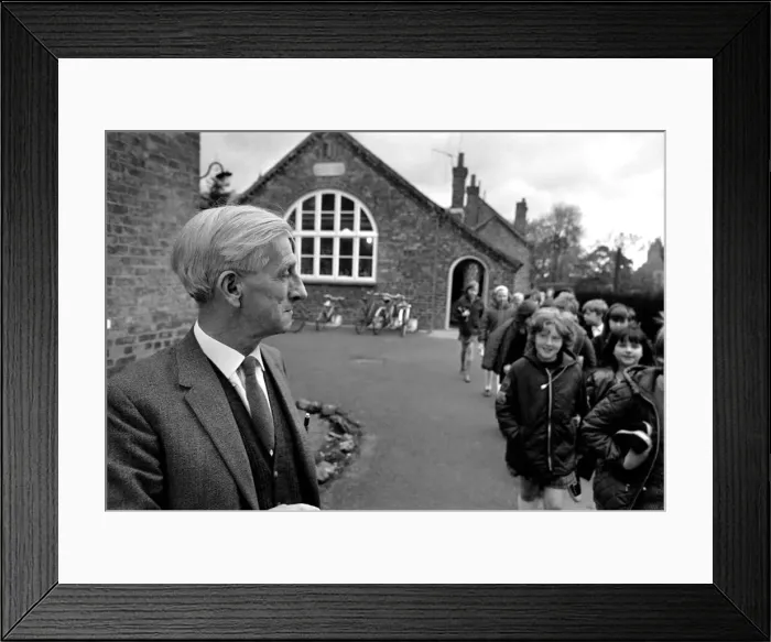 Framed Print : Mr. Thompson, headmaster of the village school at Strensall, York s