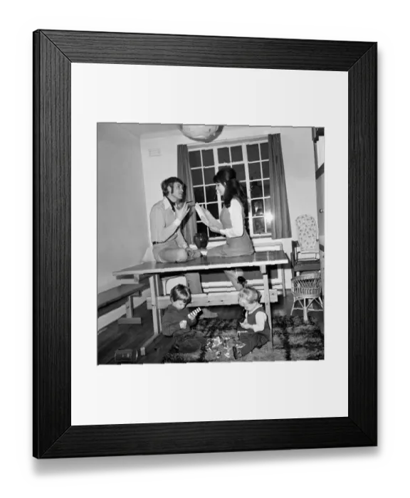 Framed Print : Families: Mother, father and children. Man and woman in their home. Couples Framed Print : Families: Mother, father and children. Man and woman in their home. Couples