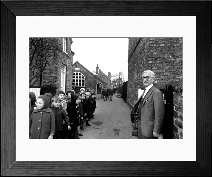 Framed Print : Mr. Thompson, headmaster of the village school at Strensall, York s