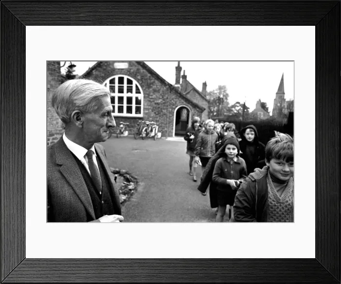Framed Print : Mr. Thompson, headmaster of the village school at Strensall, York s Framed Print : Mr. Thompson, headmaster of the village school at Strensall, York s