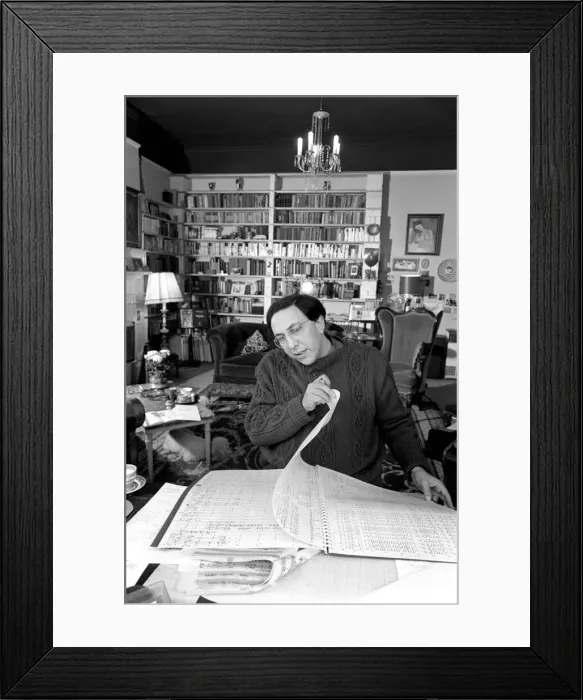 Framed Print : Pictures of composer, Wilfred Josephs, taken in his study. November 1969 Z10721-004 Framed Print : Pictures of composer, Wilfred Josephs, taken in his study. November 1969 Z10721-004