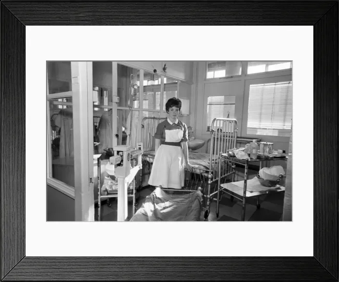Framed Print : Sister Mary Simpson and room 14 at the special burns unit at Manchester Framed Print : Sister Mary Simpson and room 14 at the special burns unit at Manchester