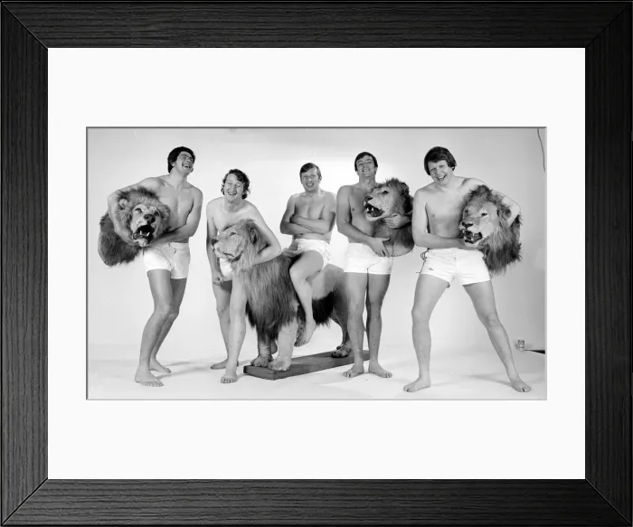 Framed Print : Members of the British Lions rugby union team about to tour New Zealand for test matches