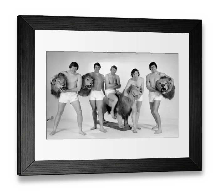 Framed Print : Members of the British Lions rugby union team about to tour New Zealand for test matches