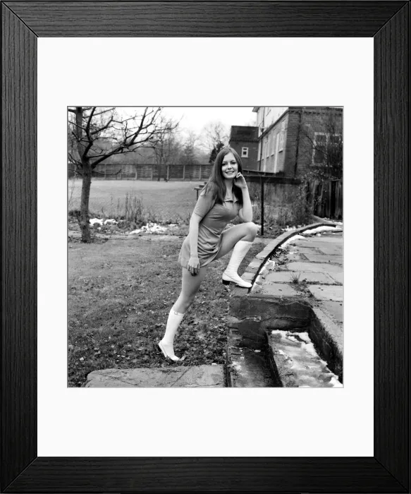 Framed Print : The two Michelle sisters of Chigwell, Essex come into view on the television screens