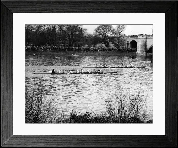 Framed Print : General view showing the two crews soon after the finish of the race Framed Print : General view showing the two crews soon after the finish of the race
