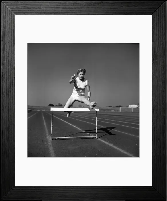 Framed Print : Sport: Athletic s. British runner Mary Rand pictured during training session Framed Print : Sport: Athletic s. British runner Mary Rand pictured during training session