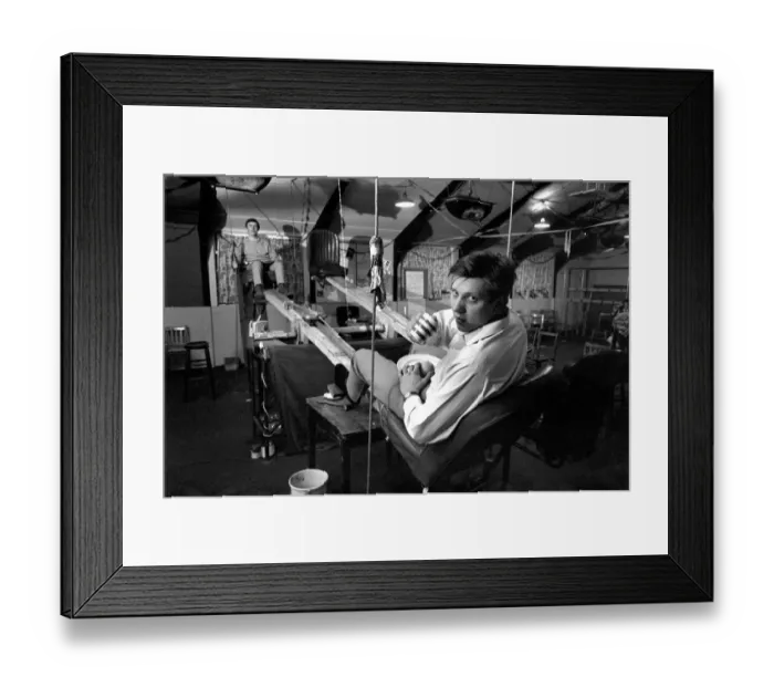 Framed Print : David Turner (nearest camera) and David Such after completing 77 hours non-stop