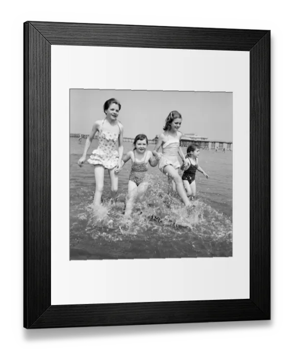 Framed Print : Bank Holiday at Blackpool. Beach scenes / crowds / sunbathing Framed Print : Bank Holiday at Blackpool. Beach scenes / crowds / sunbathing