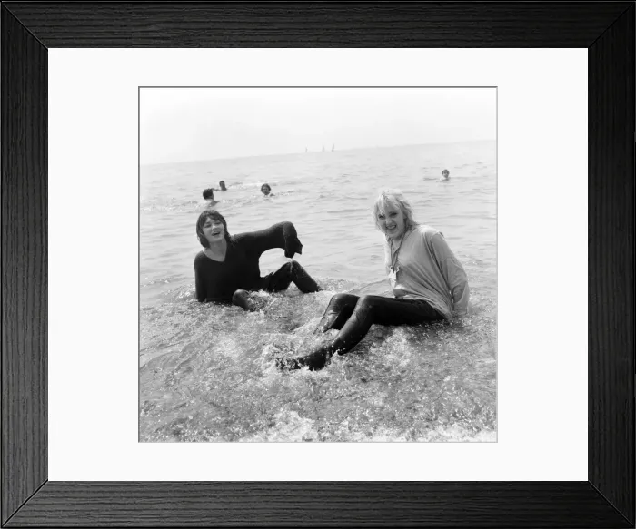 Framed Print : Beach scenes at Brighton. Sylvia Worsford and Margaret Kenneavy. June 1960 M4299-003 Framed Print : Beach scenes at Brighton. Sylvia Worsford and Margaret Kenneavy. June 1960 M4299-003