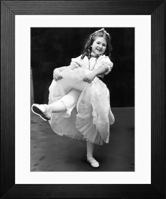 Framed Print : Child star actress, dancer and entertainer Bonnie Langford
