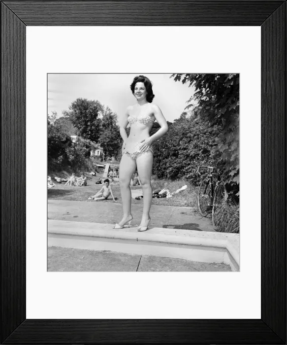 Framed Print : Galleon Pool: 21 year old Wendy Newgrosh from Prestwich Lanes. June 1960 M4290-002 Framed Print : Galleon Pool: 21 year old Wendy Newgrosh from Prestwich Lanes. June 1960 M4290-002
