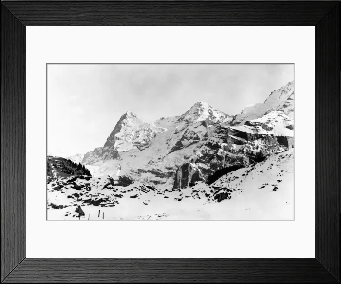 Framed Print : View of the three famous mountains Eiger, Monch and Jungfrau in the Bernese Oberland Framed Print : View of the three famous mountains Eiger, Monch and Jungfrau in the Bernese Oberland