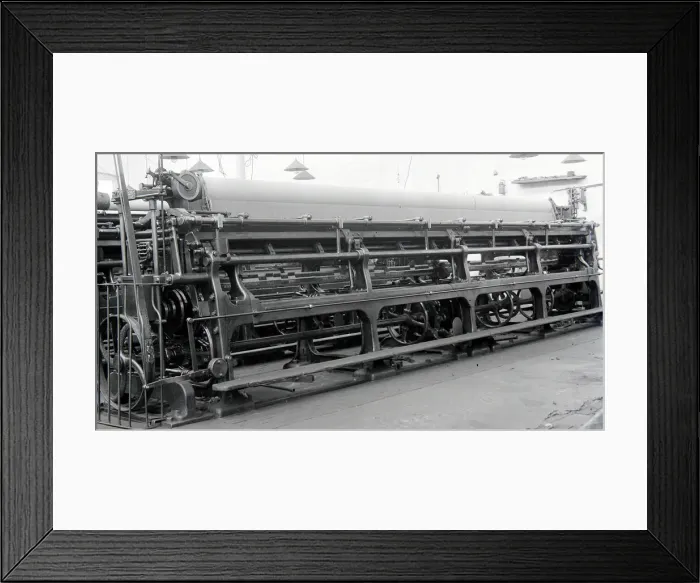 Framed Print : Modern lace machine photographed at Heathcoats 1926 Alf 167 Framed Print : Modern lace machine photographed at Heathcoats 1926 Alf 167