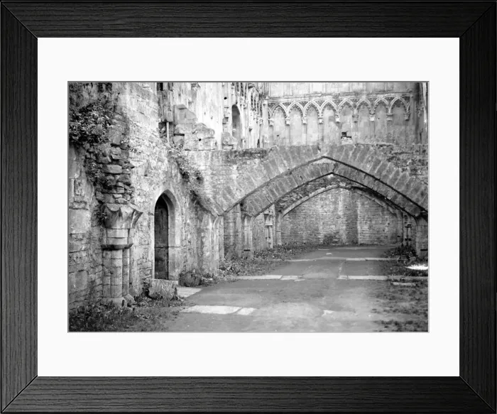 Framed Print : The ruins of Glastonbury Abbey in Somerset 1923 Alf 58