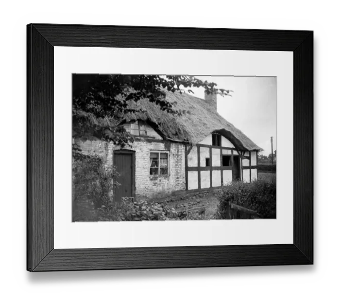 Framed Print : Thatched roof cottage of Izaak Walton in the village of Shallowford July 1923 Alf Framed Print : Thatched roof cottage of Izaak Walton in the village of Shallowford July 1923 Alf