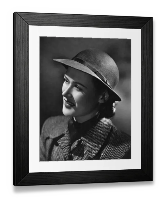 Framed Print : Fashion 1940 s: Any Women who has a Scotts hat on her head, whether for riding Framed Print : Fashion 1940 s: Any Women who has a Scotts hat on her head, whether for riding
