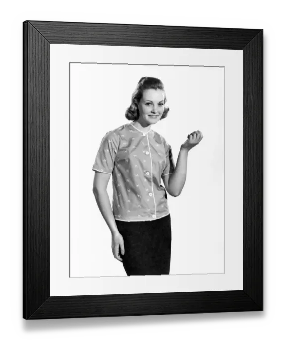 Framed Print : Reveille Fashions. Roma Reeves. March 1960 P008968 Framed Print : Reveille Fashions. Roma Reeves. March 1960 P008968