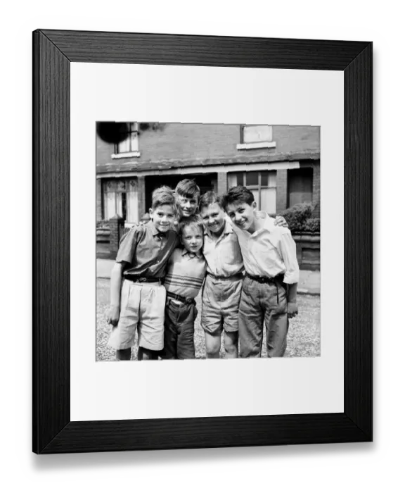 Framed Print : Whit Walks Manchester A group of young lads seen here in their neighbourhood before