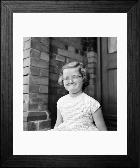 Framed Print : Junya Majkut, 8, of Derby-Road Derby pulls a funny face. June 1960 M4288-001 Framed Print : Junya Majkut, 8, of Derby-Road Derby pulls a funny face. June 1960 M4288-001